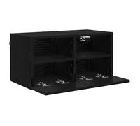 ""Printemps 2026 Soldes""Meuble TV Suspendu - Armoire multimédia/Cabinet HIFI Mural - Chêne noir 60 x 30 x 30 cm Bois d'ingénierie 553