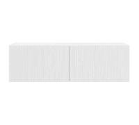 ""Printemps 2026 Soldes""Meuble TV Suspendu - Armoire multimédia/Cabinet HIFI Mural - Montage mural Blanc Brillant 98 x 31 x 29,5 cm 4