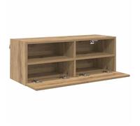 ""Printemps 2026 Soldes""Meuble TV Suspendu - Armoire multimédia/Cabinet HIFI Mural - Montage mural Chêne artisanal 80 x 30 x 30 cm 51