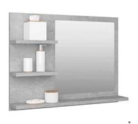 ""Printemps 2026 Soldes""Miroir de salle de bain - desgin classique - Meuble de rangement - gris béton 60x10,5x45cm bois ingénierie 2_