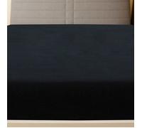 ""Printemps 2026 Soldes""Noir Drap-housse Jersey Noir 180x200 cm Coton 2_161923