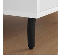 ""Printemps 2026 Soldes""Noir Matériel meuble Pieds debout 2 pcs Noir 40x40x100 mm Fer 2_706060