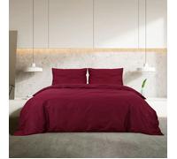 ""Printemps 2026 Soldes""Rouge Ensemble de housse de couette Bordeaux 200x200 cm Microfibre 2_590280