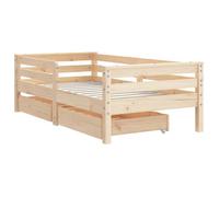 ""Printemps 2026 Soldes""Structure de lit ,Contemporain,Pour bébé, Cadre de lit enfant avec tiroirs 70x140 cm bois de pin massif 2_324