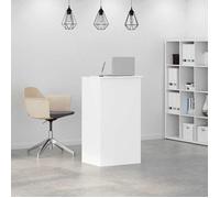 ""Printemps 2026 Soldes""Table à écrire - 1 PERSONNE - bureau Blanc - Bureau de réception Blanc 55x50x103,5 cm Bois d'ingénierie 2_253