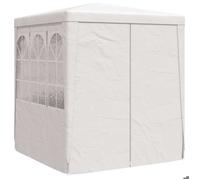 ""Printemps 2026 Soldes""Tente de réception - avec parois latérales - 2x2 m Blanc 90 g/m² - pour Festivals, plages 2_899141