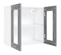 ""Printemps 2026 Soldes""Vitrine suspendue pour cuisine - Placard mural - avec rangement - ""Lyon"" Gris Sonoma 60 x 31 x 60 cm Bois d'i