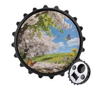 Printemps Décapsuleur magnétique amusant pour réfrigérateur - Aimant puissant pour réfrigérateur - Cadeau décoratif pour petit ami, mari, père - Noir