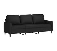 ""Printemps/été 2025"" Canapé 3 places - JM - SOFA avec accoudoirs - Noir 180 cm Velours EU3405