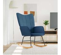 ""Printemps/été 2025"" Chaise à bascule, fauteuil bascule, Bleu Tissu - 61x78x98 cm LV3579