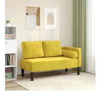 ""Printemps/été 2025"" Chaise longue, VIDAXL, avec coussins jaune velours - 116.5x62x57.5 cm LV6369