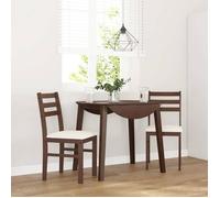 ""Printemps/été 2025"" Chaises à manger coussins 2 pcs SOLOMON confortable marron bois massif caoutchouc - 40.5x49x84.5 cm LV2802