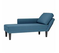 ""Printemps/été 2025"" Fauteuil long, SOLOMON, avec coussin et accoudoir droit bleu velours - 132x56x70 cm LV153
