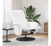 ""Printemps/été 2025"" Fauteuil Relax, SOLOMON, Fauteuil inclinable, avec repose-pieds blanc similicuir - 71x90x105 cm LV5239