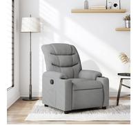 ""Printemps/été 2025"" Fauteuil Relax, SOLOMON, Fauteuil inclinable, Gris clair Tissu - 75.5x93x99.5 cm LV5741