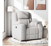 ""Printemps/été 2025"" Fauteuil Relax, SOLOMON, Fauteuil inclinable, gris nuage tissu - 96x99x102 cm LV5151