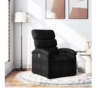""Printemps/été 2025"" Fauteuil Relax, SOLOMON, Fauteuil inclinable, Noir Tissu - 70x92x99.5 cm LV5884