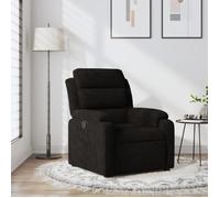 ""Printemps/été 2025"" Fauteuil Relax, SOLOMON, Fauteuil inclinable, noir velours - 75x92.5x100 cm LV6047