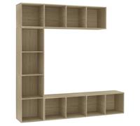 ""Printemps/été 2025"" Jeu de bibliothèque/meuble TV 3 pcs - JM - MEUBLE DE SEJOUR - grande taille - Chêne sonoma 180x30x180 cm