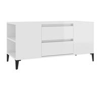 ""Printemps/été 2025"" Meuble TV Blanc brillant - JM - Table TV à haute brillance - 102x44,5x50 cm Bois d'ingénierie EU2084