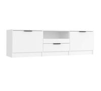 ""Printemps/été 2025"" Meuble TV Blanc - JM - Armoire Basse Salle de Séjour Intérieur - 140x35x40 cm Bois d'ingénierie EU3193