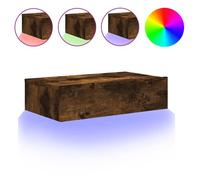 ""Printemps/été 2025"" Meuble TV - JM - Armoire TV - avec LED - moderne-desgin - chêne fumé 60x35x15,5 cm EU2635