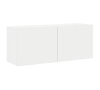 ""Printemps/été 2025"" Meuble TV mural - JM - Armoire flottant - meuble multimédia - blanc 100x30x41 cm EU1848