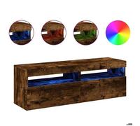 ""Printemps/été 2025"" Meubles TV 2 pcs - JM - MEUBLE DE SEJOUR - grande taille - avec lumières LED Chêne fumé 60x35x40 cm EU5093