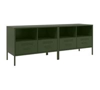 ""Printemps/été 2025"" Meubles TV 2 pcs - JM - MEUBLE DE SEJOUR - grande taille - vert olive 68x39x50,5 cm acier EU4726