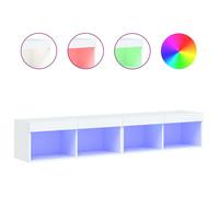 ""Printemps/été 2025"" Meubles TV avec lumières LED 2 pcs - JM - MEUBLE DE SEJOUR - grande taille - blanc 80x30x30 cm EU4400