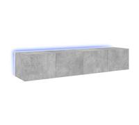 ""Printemps/été 2025"" Meubles TV muraux et lumières LED 2pcs - JM - MEUBLE DE SEJOUR - grande taille - gris béton 80x35x31 cm EU4699