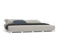""Printemps/été 2025"" Structure de lit - SOLOMON - pour Adulte/enfant, sans matelas, blanc 180x200 cm bois massif de pin LV5042