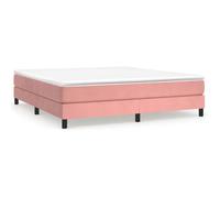 ""Printemps/été 2025"" Structure de lit - SOLOMON - pour Adulte/enfant, sans matelas, rose 180x200 cm velours LV14069
