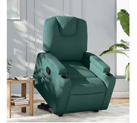 ""Printemps/été 2026"" Fauteuil inclinable - avec levage électrique - Chaise de relaxation - vert foncé tissu FR_646294