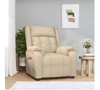 ""Printemps/été 2026"" Fauteuil inclinable TV - avec moteur électrique - Chaise de relaxation Crème Tissu FR_187706