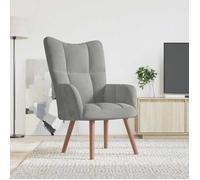 ""Printemps/été 2026"" Fauteuil TV - Chaise relaxant - 1 personne - Pour salon - Gris clair Velours FR_586338