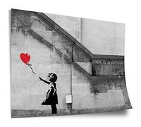 Printistico Banksy Cotton Poster: Balloon Girl Girl with Balloon Always Hopes Street Art, Impression d’art non encadrée, Murale - A4, A3, A2, A1, A0, XXL