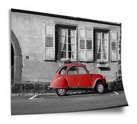 Printistico Poster Scarabeo rouge en Italie, noir et blanc, noir et blanc, photographie, impression d'art non encadrée, murale - A4, A3, A2, A1, A0, XXL - Salon, Chambre, Cuisine, Décoration