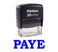 Printtoo personnalisé Stamp PAYE Self Encrage caoutchouc Bureau philatélique fixe-Bleu