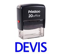 Printtoo Stationary Office Self Encrage ubber DEVIS Timbre personnalisé Timbre-bleu