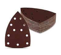 Prio-Triangles de Ponçage │ 50 pièces │ 11 trous │ 105 x 152 mm │ grain 240 │ pour ponceuses multiples │ Feuilles Abrasives │ Papier Abrasif