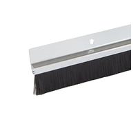 PRIOstahl Joint-brosse de porte argenté - 2 x Joint à brosse 1m Aluminium Premium Protection contre les courants d'air à visser - Brosse de porte Bande d'étanchéité pour l'intérieur et l'extérieur