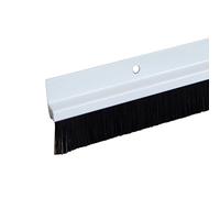 PRIOstahl Joint de porte Blanc - 2 x Joint à brosse 1m Aluminium Premium Protection contre les courants d'air à visser - Brosse de porte Bande d'étanchéité pour Intérieur et Extérieur - Économe en