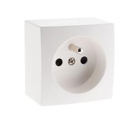 Prise 16A 2P+T en saillie - blanc - Presto - Zenitech
