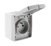 Zenitech Prise étanche 16A 2P+T Orok IP55 Gris