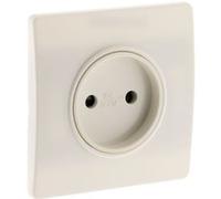 Prise 2 pôles encastrable Diwone - blanc - Zenitech Blanc G