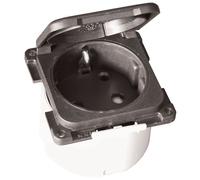 Prise 220V gris foncé schuko + couvercle CBE