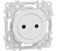Prise 2P affleurante bornes automatiques blanc craie - SCHNEIDER - S920033