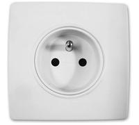 Prise 2P+T - 16A - borne-auto - blanc