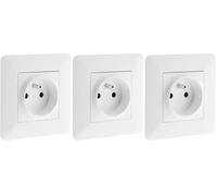 Prise 2P+T 16A simple Blanc - Artezo (Lot de 3)